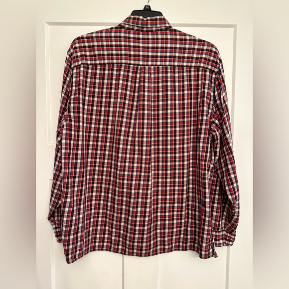VTG Polo Jeans Co Ralph Lauren Red Plaid Button Up Shirt 100% Cotton  L - Picture 7 of 11
